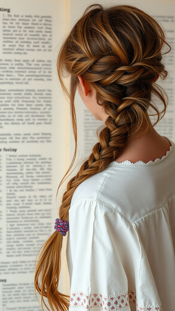A woman with long, messy boho braids showcasing a relaxed hairstyle